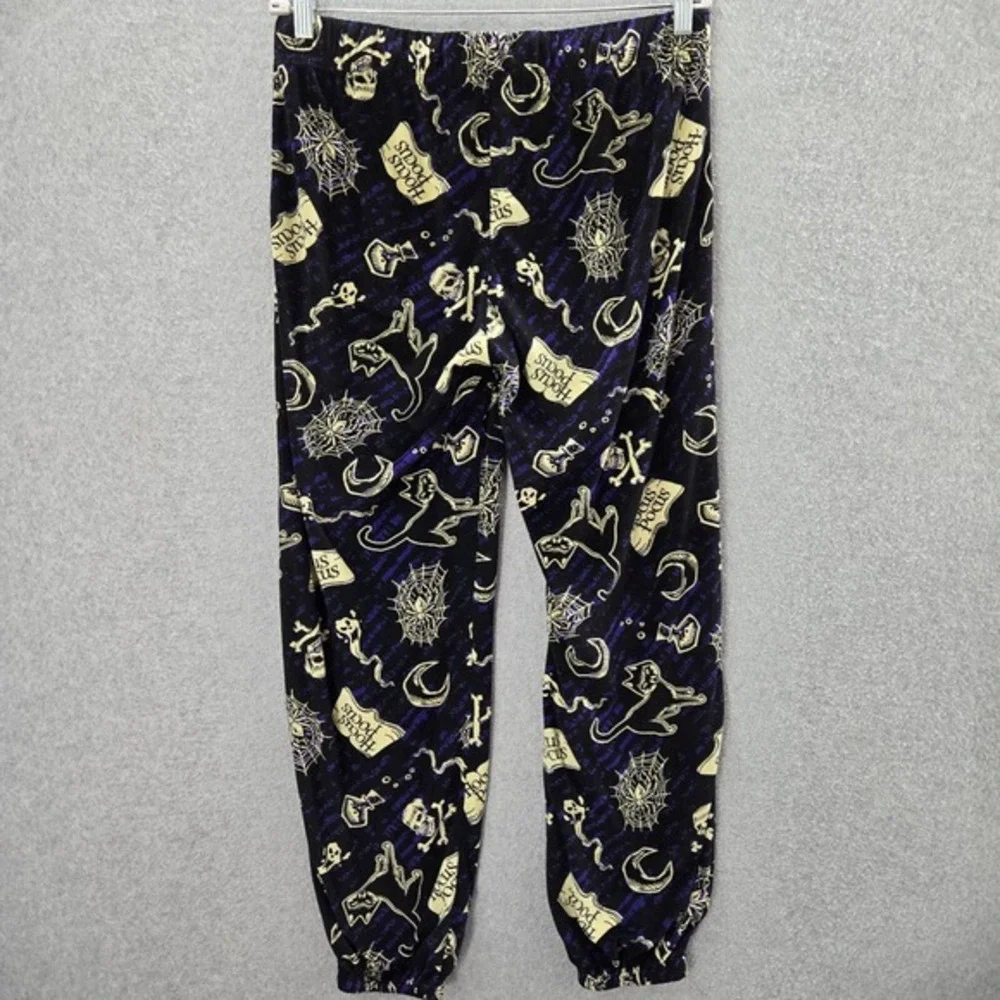 Disney Women Sleepwear XL Blue Hocus Pocus Allover Print Pajama Pants Drawstring